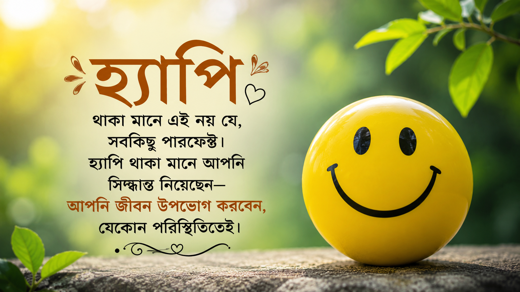 happy caption bangla